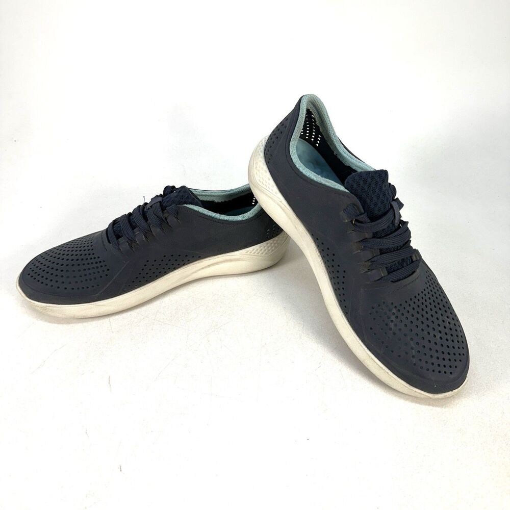 Crocs Shoes Womens Size 11 LiteRide Pacer Navy Lazer Cut Low Top Casual Sneaker